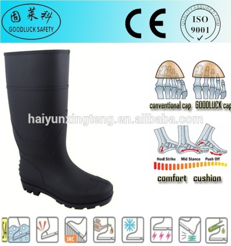 Construction Site Men's Safety Gumboots with Steel Toe