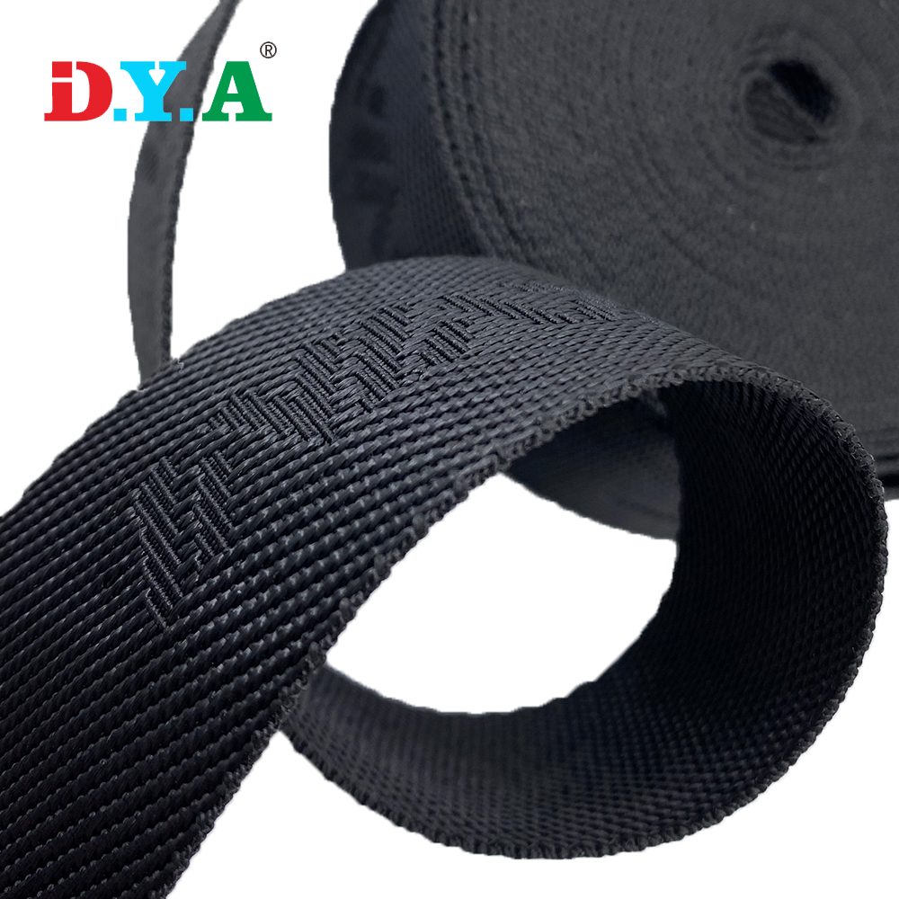Jacquard webbing OEM design PP /polypropylene webbing colorful pp webbing for bag straps
