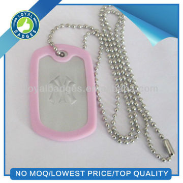 fashion embossed logo dog tag