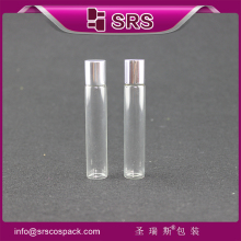 100% no leakage aluminum cap and plastic ball 8ml glass roller bottle