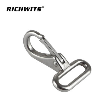 carabiner snap hook webing strap hook rigging hardware Stainless Steel fixed eye Snap Hook