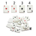 Resina artificiale Giocare a poker Carte da gioco Charms Pendenti fai da te Cabochon Perline Portachiavi Decorazione Gioielli Trovare