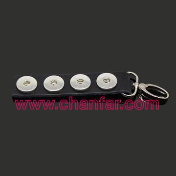 Cheap leather keychains in bulk ,snap button keychains for promotion gift
