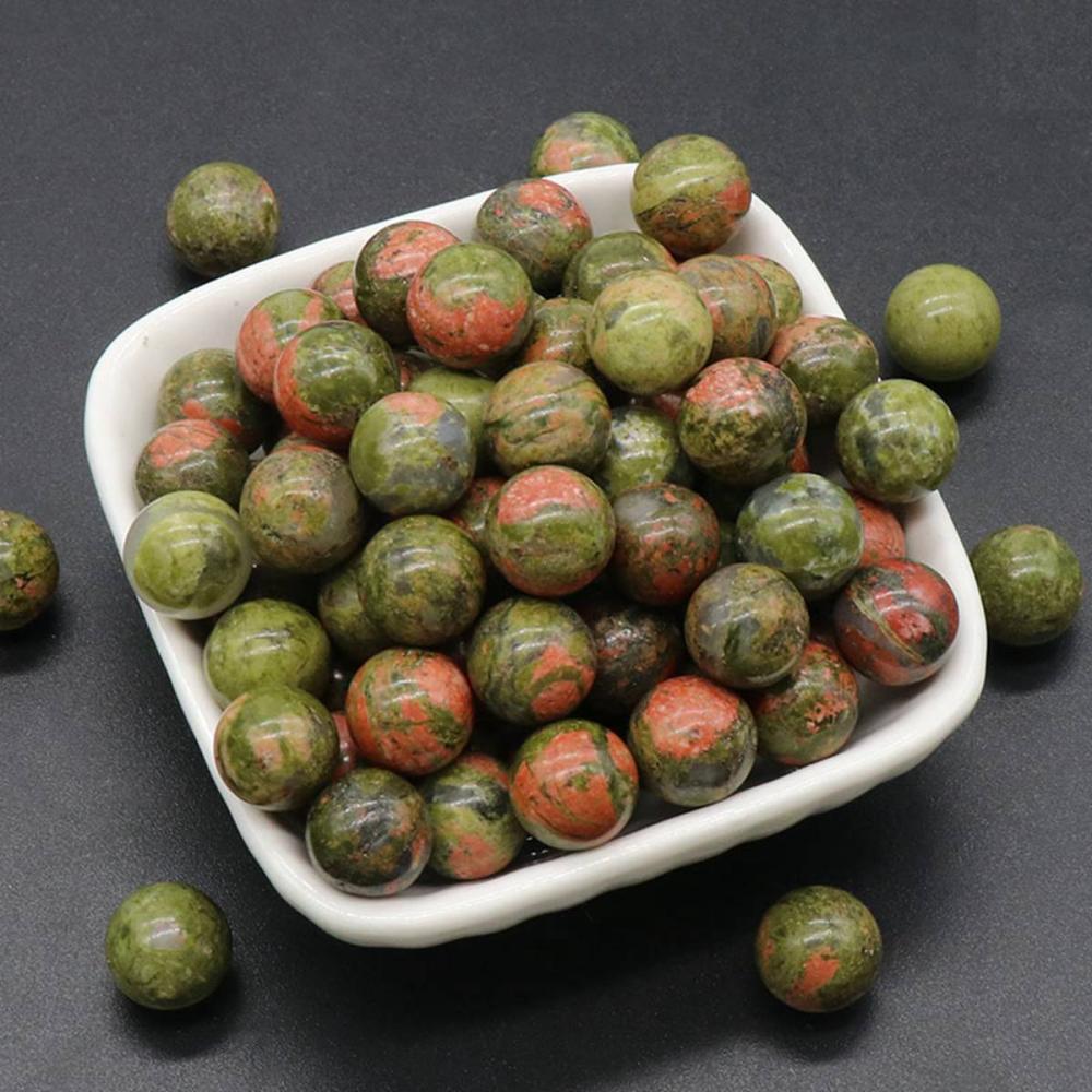 Boules de 10 mm Unakite guérison sphères de cristal énergie décoration de décoration et métaphysique