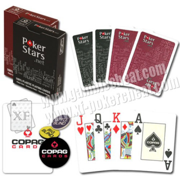 XF Belgium|Copag poker stars|Black|Poker Size|Jumbo Index|Single Deck|plastic card