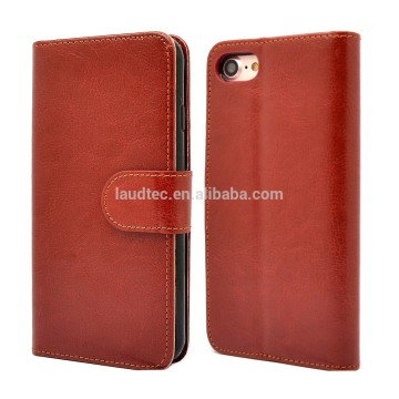 Factory Cheapest Luxury Phone Leather Wallet Cover for IPhone 7