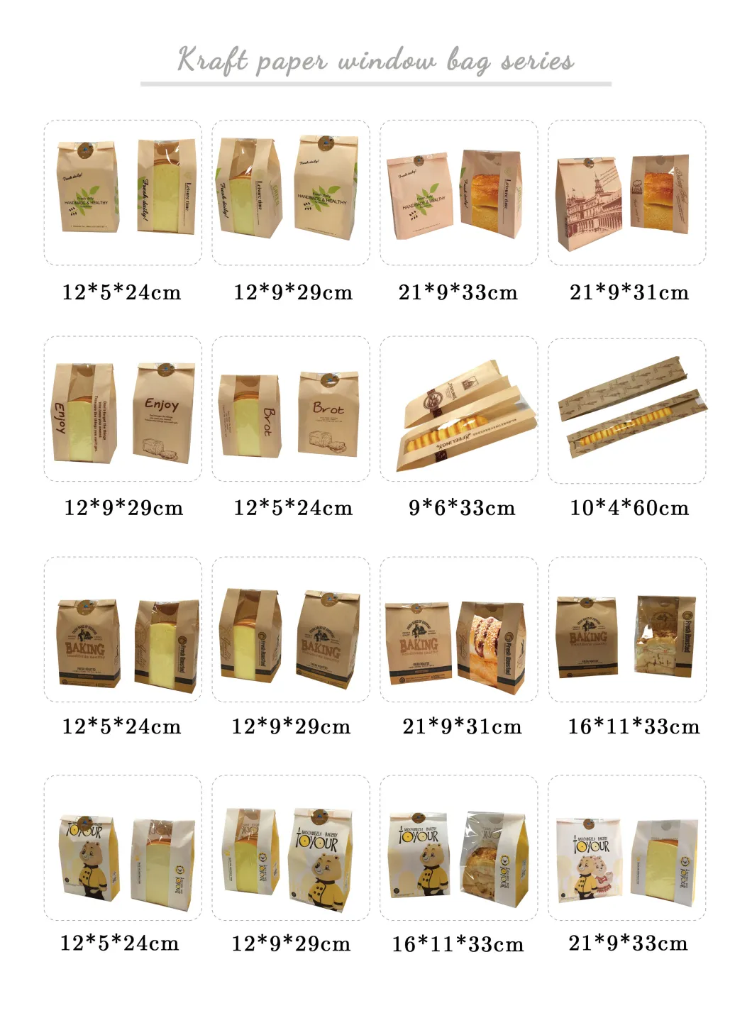 Green Packaging Food Bag Handbag Takeaway Paper Bag