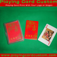 custom clear box packaged poker cards