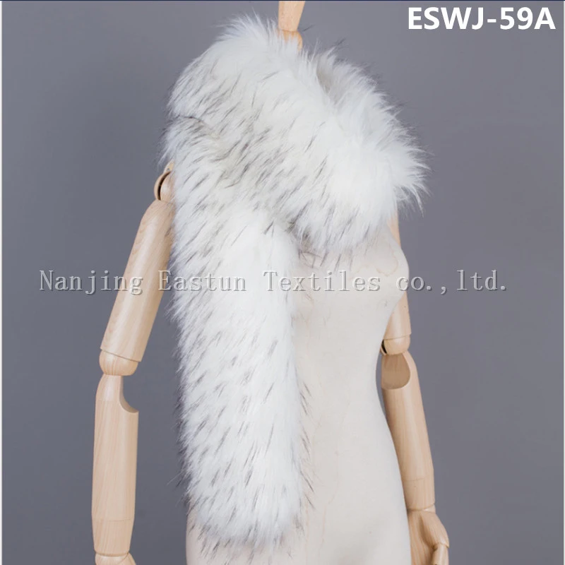 Faux Raccoon and Fox Fur Scarf Eswj-77A