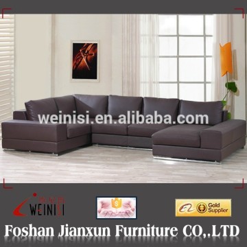 F027 Modern design chocolate leather chaise lounge