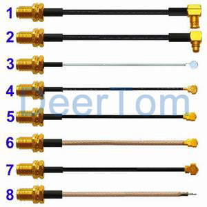 SMA Female to MMCX Pigtail Cable SMA Female to MCX Jump Cable