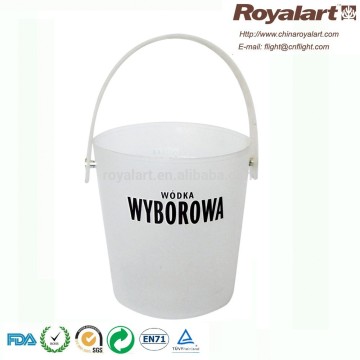 White ice bucket with handle, beer bucket