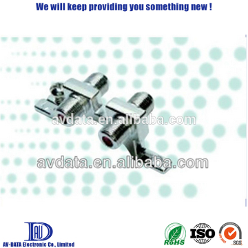 F connector GROUND BLOCK, DUAL F-81 female connector, Zinc Alloy
