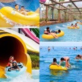 Tubo de natación inflable de 3 personas anillo inflable flotable