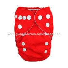 One Size Pocket Solid Color New Born Babes' Cloth Diaper, Snap Closure