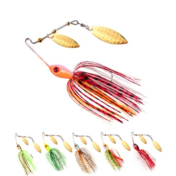 Pesco Spinner Bait Willfishing 13g 17g Spinner Lures Buzz Bait Rubber Skirt Metal Spoon