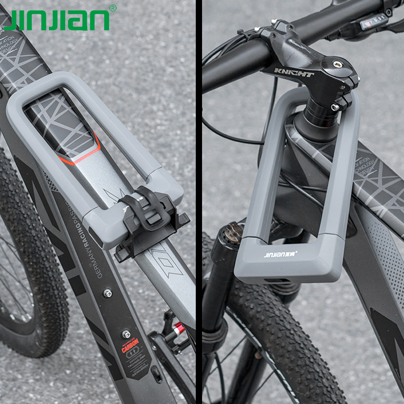 Silikonbedeckte Fahrradschlösser Hochleistungs -Anti -Diebstahl, 12 -mm -Schwerlastfahrrad U -Schloss mit Montagehalterung U Lock Bike für den Fahrrad