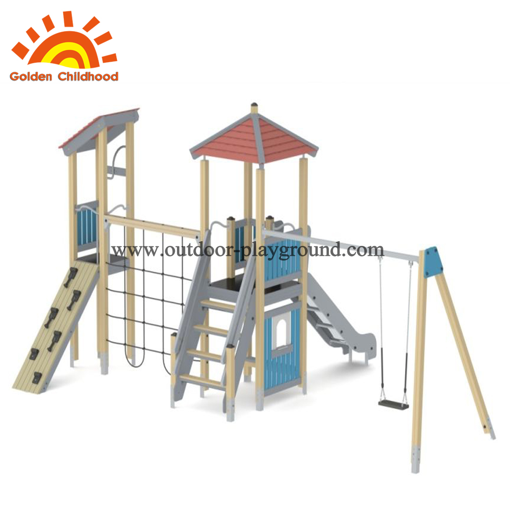 playground equipment with swing