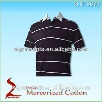Polo shirt double mercerized 100% cotton fabric