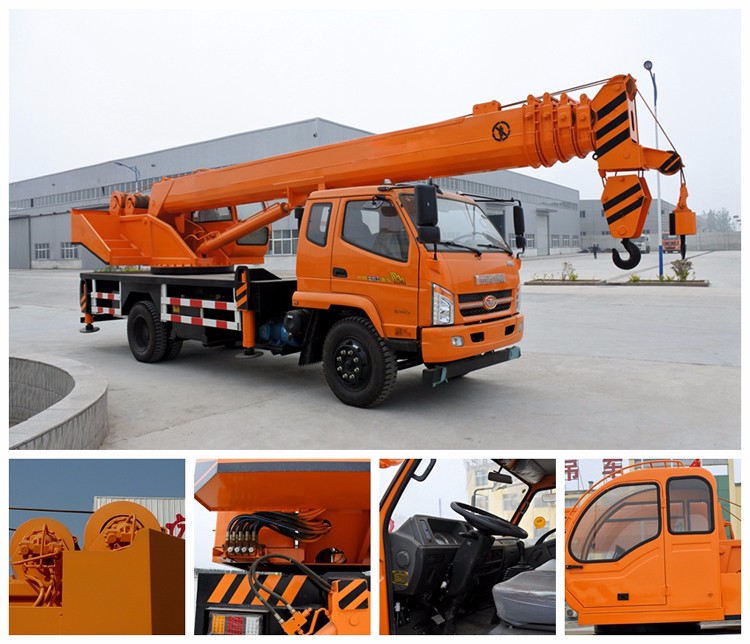 Small truck crane with bucket boom 5 ton truck crane