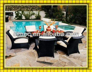 wicker rattan patio table and chairs