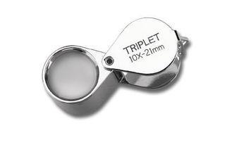 10X Magnification Triplet Jewelry loupe with chromium plati