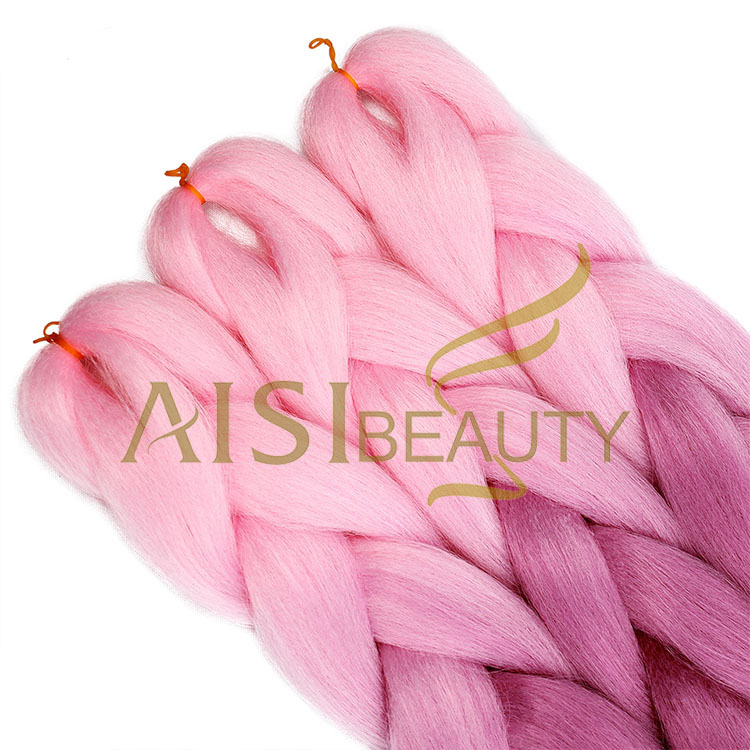 Aisi Beauty Wholesale Cheap Vendor Hotselling Ombre Color Jumbo Box Braid Twist Synthetic Crochet Braiding Hair Extensions