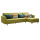 Folding Fabric Futon Daybed Chaise Bäddsoffa