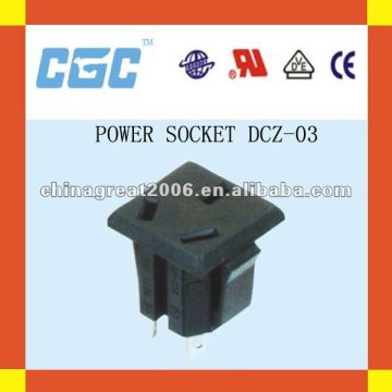 China Power socket DCZ-03 three pins CE ISO9001 three pin plug socket