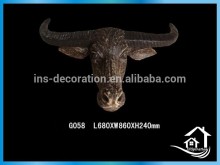 Resin wall animal head sculpture