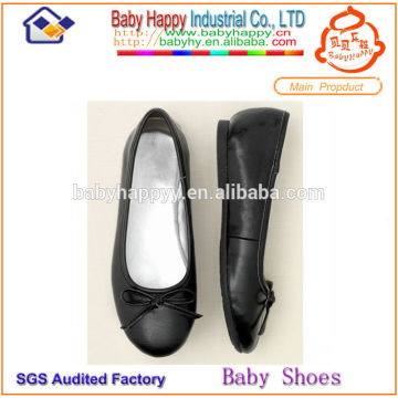 wholesale Black leather childrens shoes