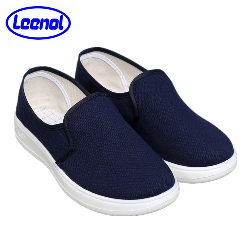 LN-1577104 Blue PU Shoes Mens ESD Shoes Cleanroom Working Shoes