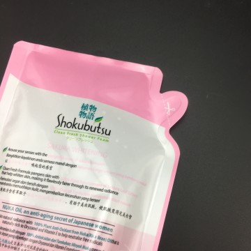 Kunststoff-Standbeutel für Duschgel- / Shampoo- / Haarmaskenbeutel
