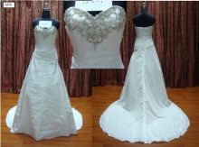 A - Line Sweetheart Neckline Strapless Princess Neckline Wedding Dress / Bridal Gown