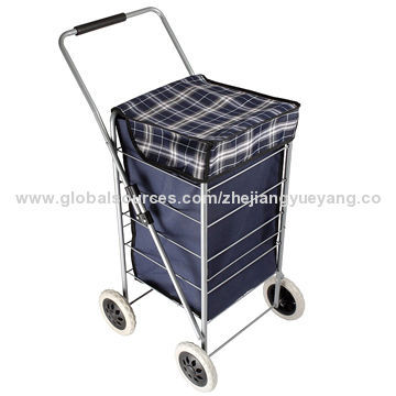 Four wheeled shopping trolley folding push cartNew