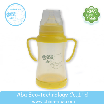 Fujian xiamen bpa free bebe feeding bottle with handle size 8oz 120 ml