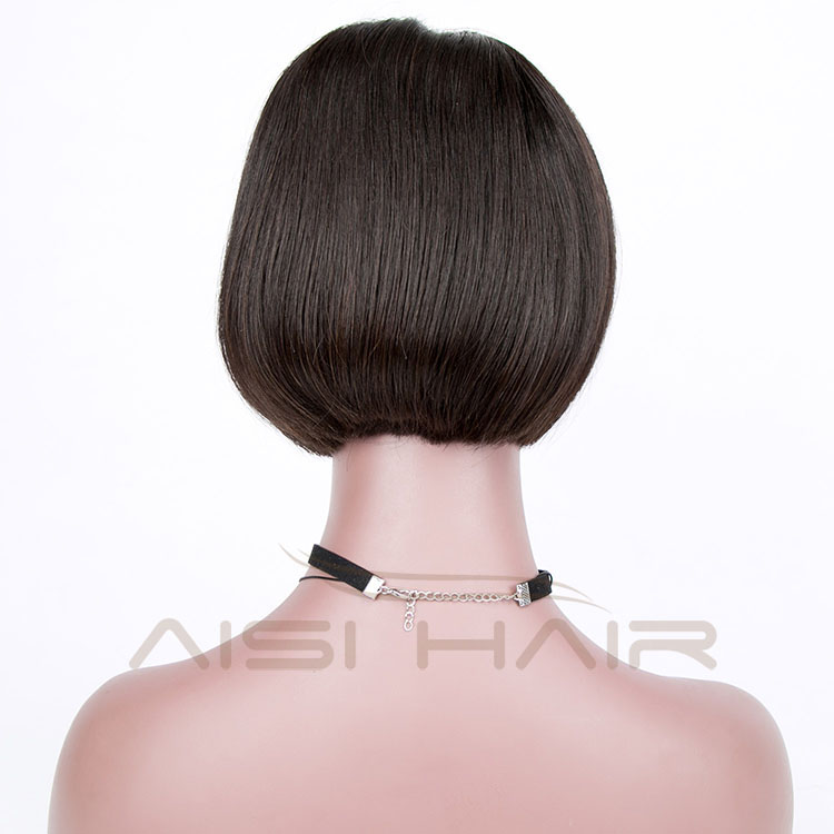 Aisi Hair Wholesale 10a Grade Peruvian Hair in China 8 Inch Full Lace Bob Wigs For Black Women