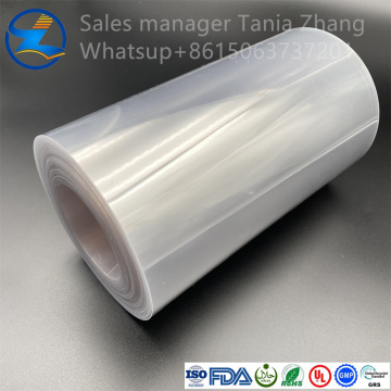 Transparent rigid PVC film for packaging