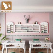 Wooden Nail Show Area Rack with Drawers for Sale - Bomacy Salon Furniture
