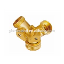 Eco-friendly brass swivel connection with flow control valves