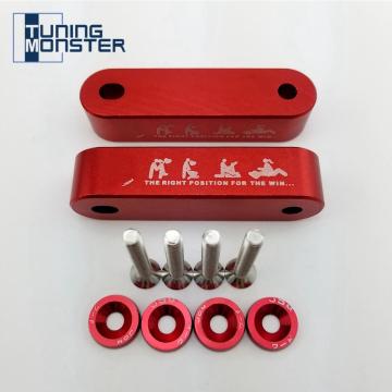 Tuning Monster Billet Aluminum Racing Hood Vent Spacer Risers with 4pcs fender washers For Honda Civic 92-95 EG / 96-00 EK