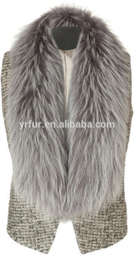Genuine real raccoon fur collar for coats/ raccoon fur jacket collar