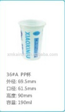 Heat Sealing yogurt plastic cups with lid/yogurt packaging cups/yogurt cups wholesale(190Ml)