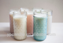 scented candle in glass gar