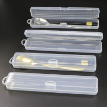 Plastic Flatware Chopsticks Holder Clear Tableware Chopsticks Box Cutlery Gift Case For Serving Spoons and Chopsticks