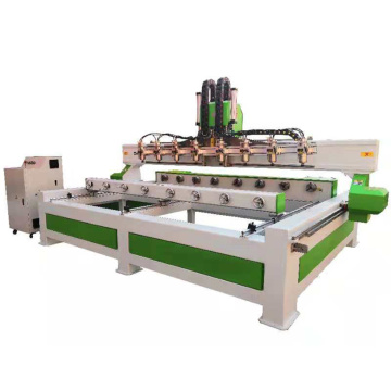 Máquina CNC de madeira rotativa de 4 linhas centrais