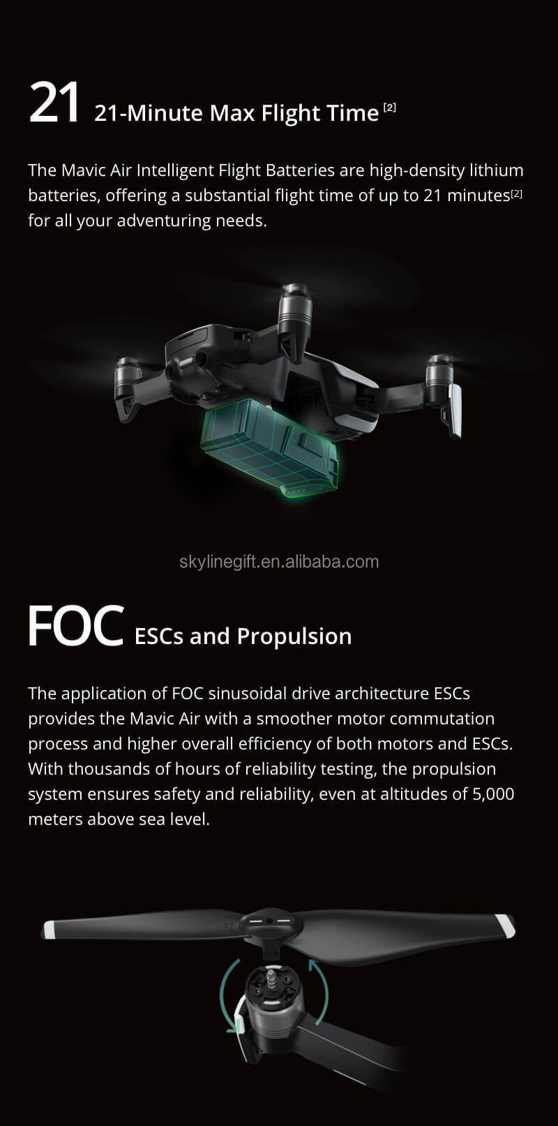 DJI New Drone Mavic Air Fly More Combo 32 MP Sphere Panoramas 4K 100 Mbps Video 3-Directional Environment Sensing Dron In Stock