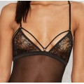 customed Damen transparente Spitzennetz-Teddy-Anzug Dessous