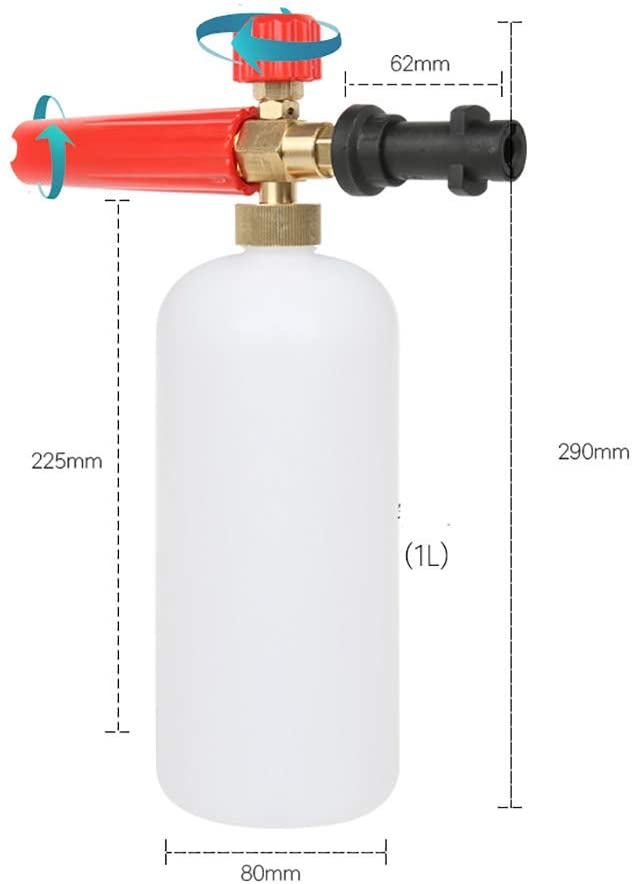 Pistola in schiuma ad alta pressione/lavabola in vetro a chiacchierata in schiuma cannone spray pistola