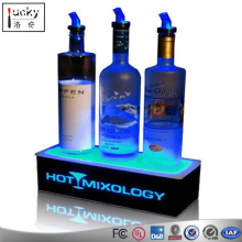 Acrylic LED wine bottle display stand,Plastic Wine Bottle Holder